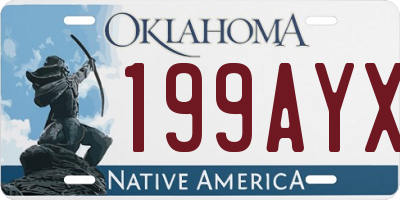OK license plate 199AYX