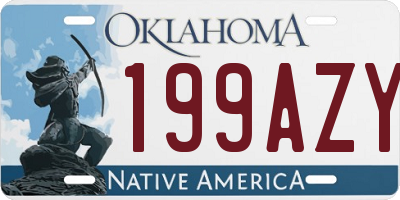 OK license plate 199AZY
