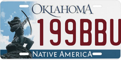 OK license plate 199BBU