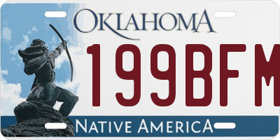 OK license plate 199BFM