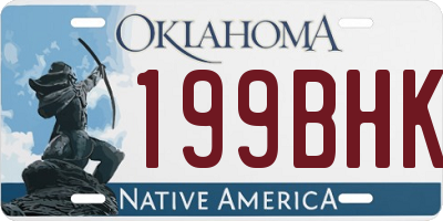 OK license plate 199BHK