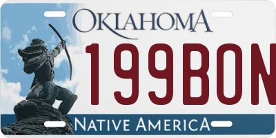 OK license plate 199BON