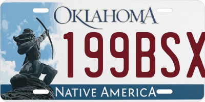 OK license plate 199BSX