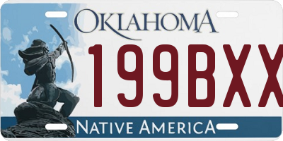 OK license plate 199BXX
