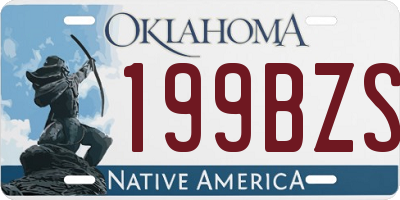 OK license plate 199BZS