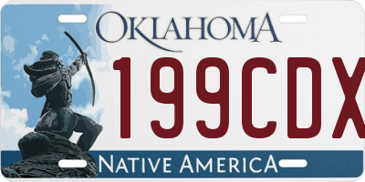 OK license plate 199CDX