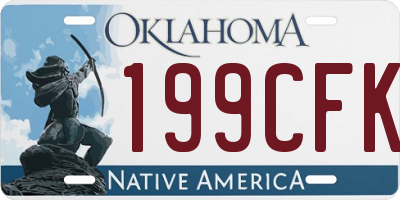 OK license plate 199CFK