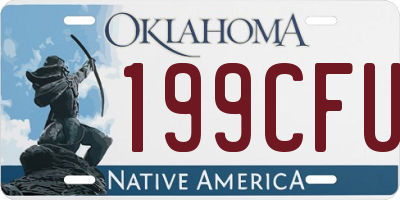 OK license plate 199CFU