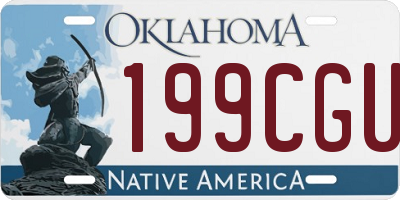 OK license plate 199CGU