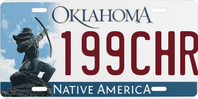 OK license plate 199CHR