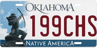 OK license plate 199CHS