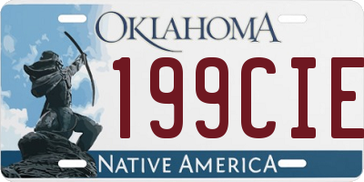 OK license plate 199CIE