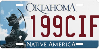 OK license plate 199CIF