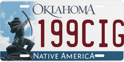 OK license plate 199CIG