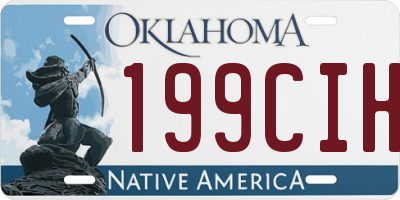 OK license plate 199CIH