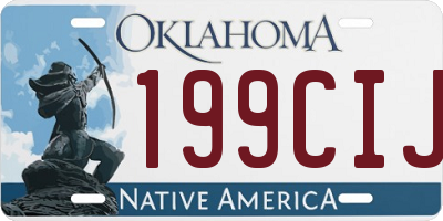 OK license plate 199CIJ