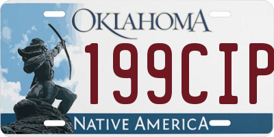 OK license plate 199CIP