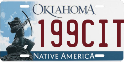 OK license plate 199CIT