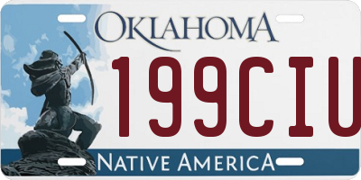 OK license plate 199CIU