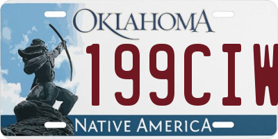 OK license plate 199CIW