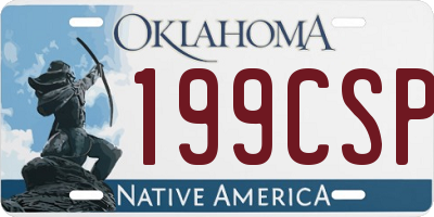 OK license plate 199CSP