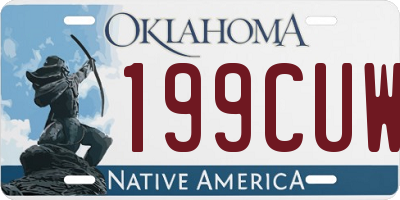 OK license plate 199CUW