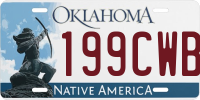 OK license plate 199CWB