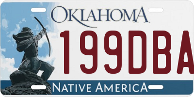 OK license plate 199DBA