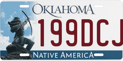 OK license plate 199DCJ