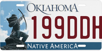 OK license plate 199DDH
