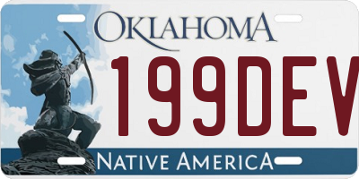 OK license plate 199DEV