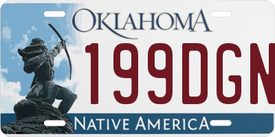 OK license plate 199DGN
