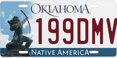 OK license plate 199DMV