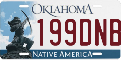 OK license plate 199DNB