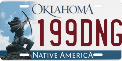 OK license plate 199DNG