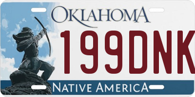 OK license plate 199DNK