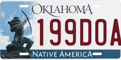 OK license plate 199DOA