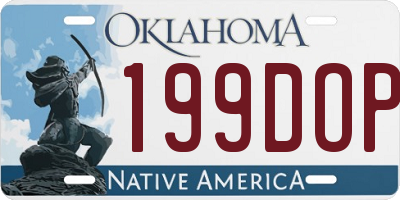 OK license plate 199DOP