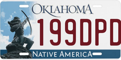 OK license plate 199DPD
