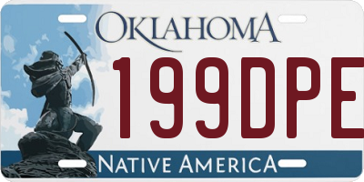 OK license plate 199DPE