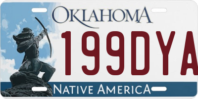 OK license plate 199DYA