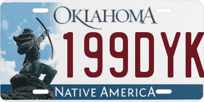 OK license plate 199DYK
