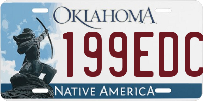 OK license plate 199EDC