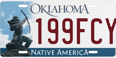 OK license plate 199FCY