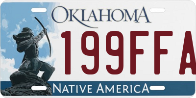 OK license plate 199FFA