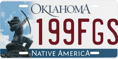 OK license plate 199FGS