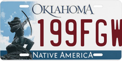 OK license plate 199FGW