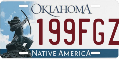 OK license plate 199FGZ
