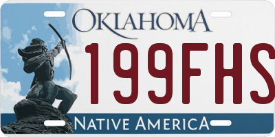 OK license plate 199FHS
