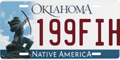 OK license plate 199FIH